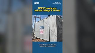 Tensão induzida por transformador de 110kV e teste PD